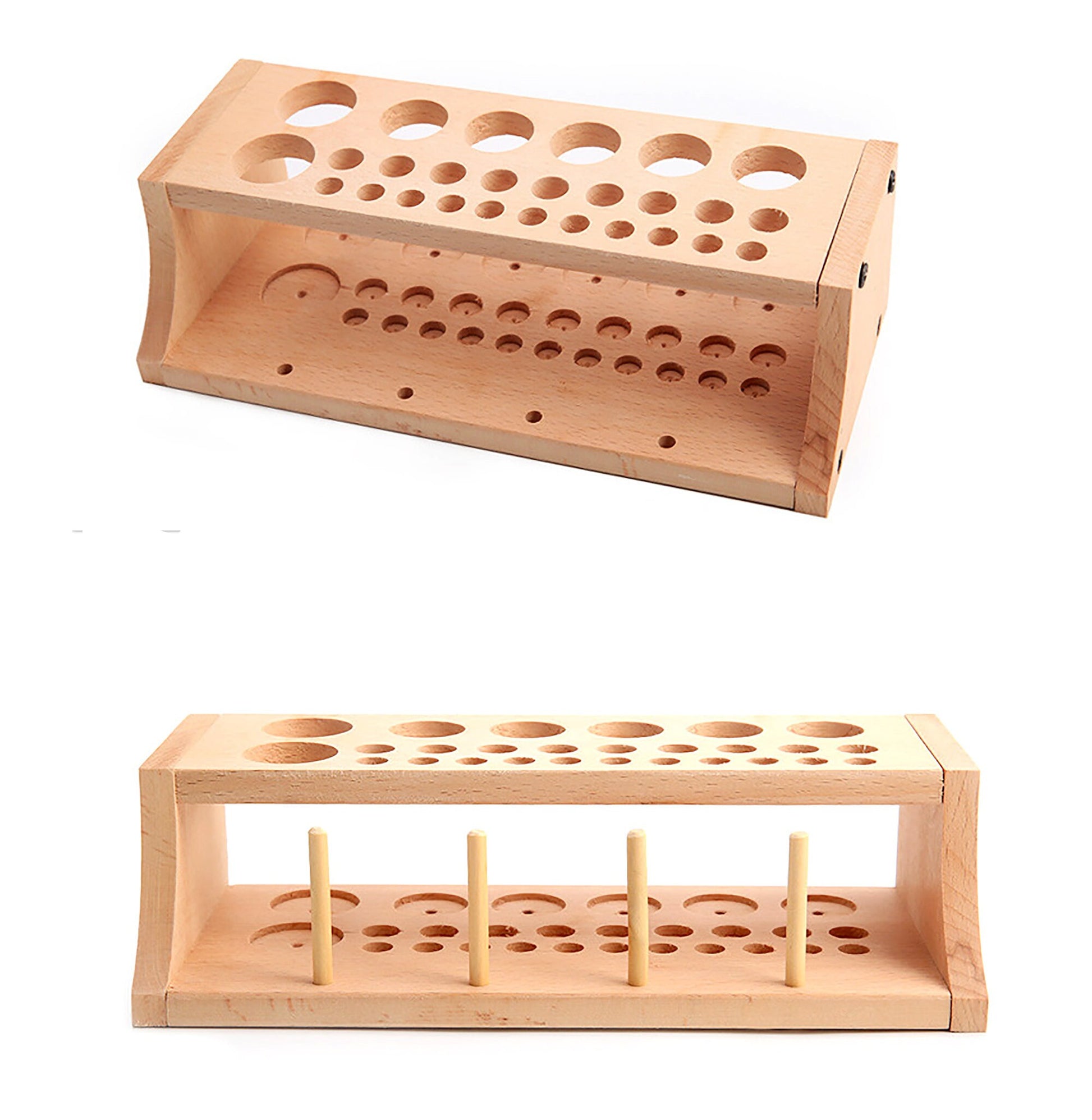 Wooden Leather Tools Storage Box Shelf Leather Tool Organizer Leather craft Tools Holder Punch Storage Box Organizer