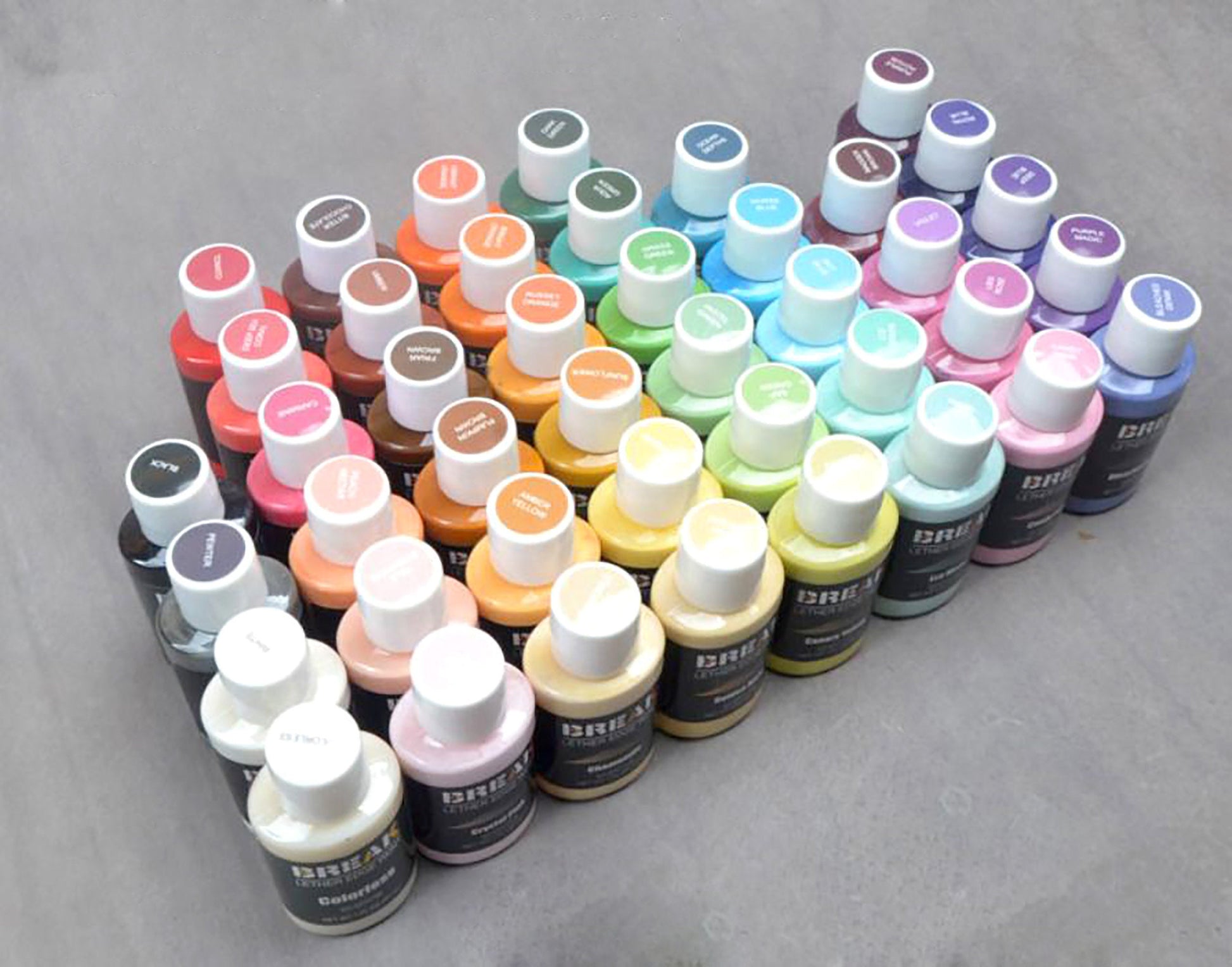 30ml 48 colors(matte) colorful paint Leather edge oil edge dye Highlights edge paint DIY,Vegetable tanned leather Coloring Agent