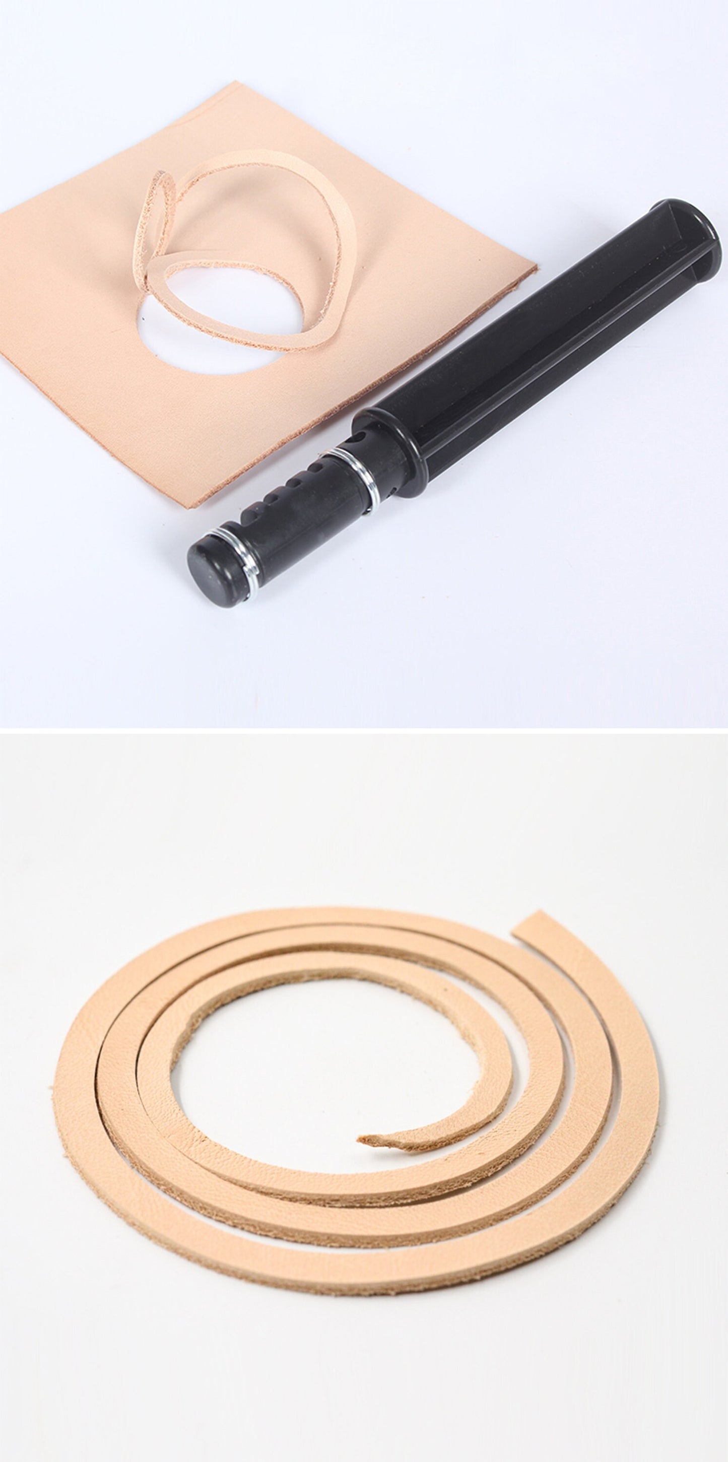 Leather Cord Knife Crafts Tools Rotary Cutting,DIY Leather Craft Lacing Lace Cord Maker Design Strip Cutter Tool with 3 Blades