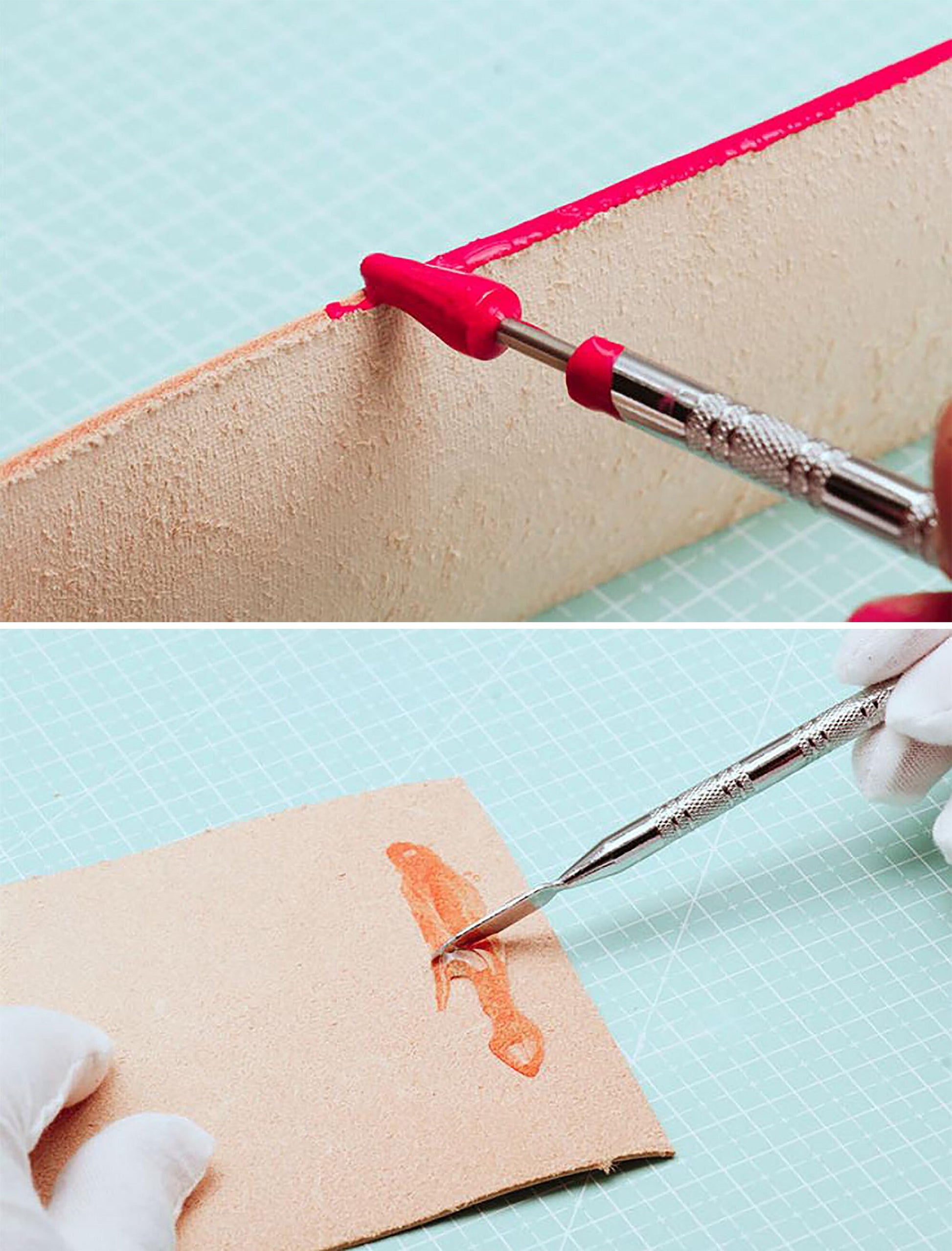 Leather Craft Tools Edge Treatment Roller Durable Glue Smear Sealing Oil Brush,Edge Oil Painting Pen Double side