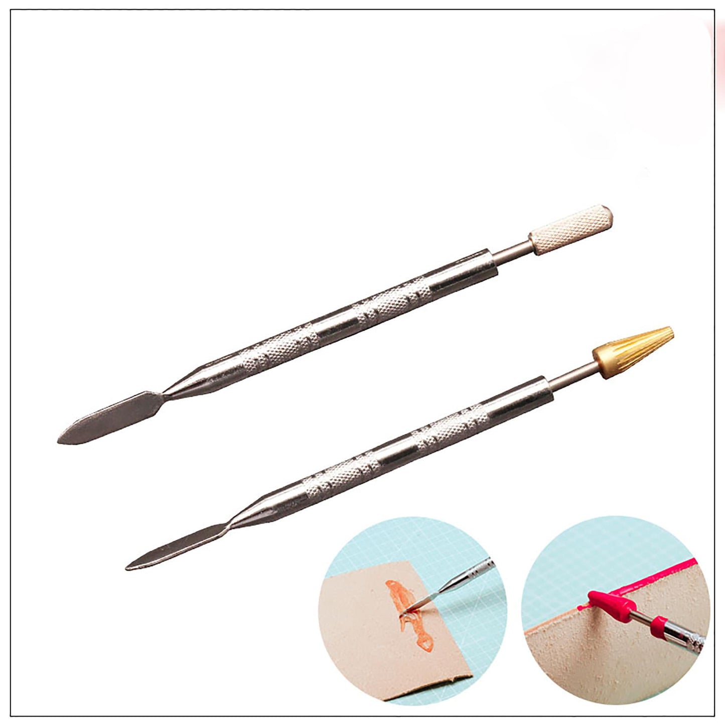 Leather Craft Tools Edge Treatment Roller Durable Glue Smear Sealing Oil Brush,Edge Oil Painting Pen Double side