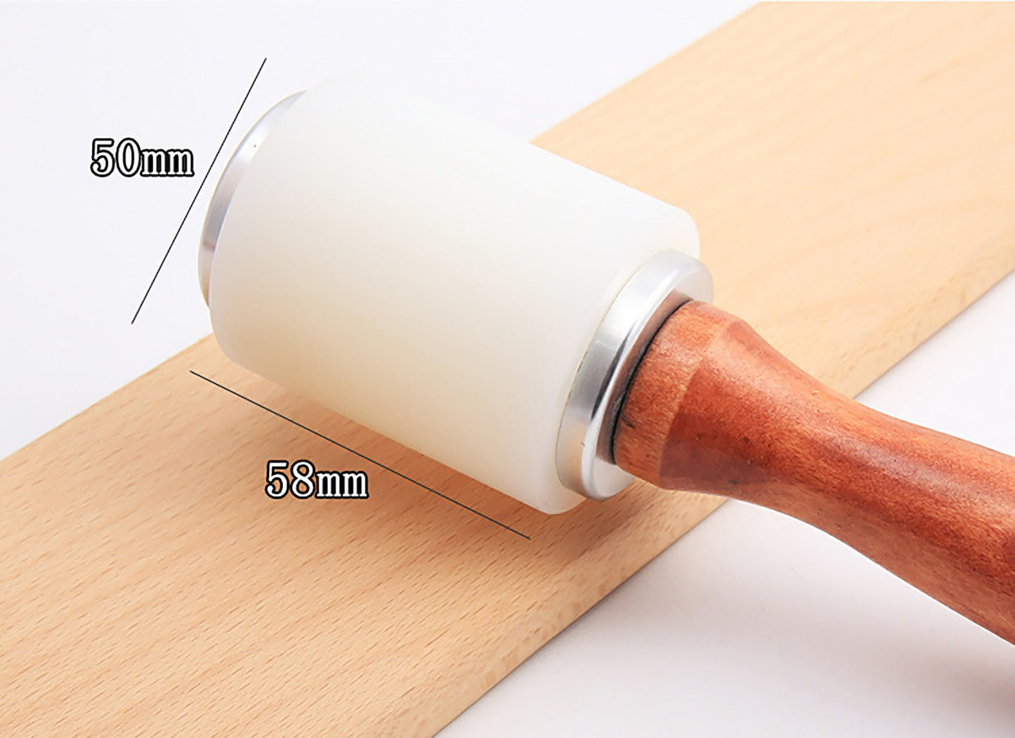 Leather Nylon Hammer Wood Handle Leather Carving Mallet Leather Ling Cut Chopped Wood Handle New