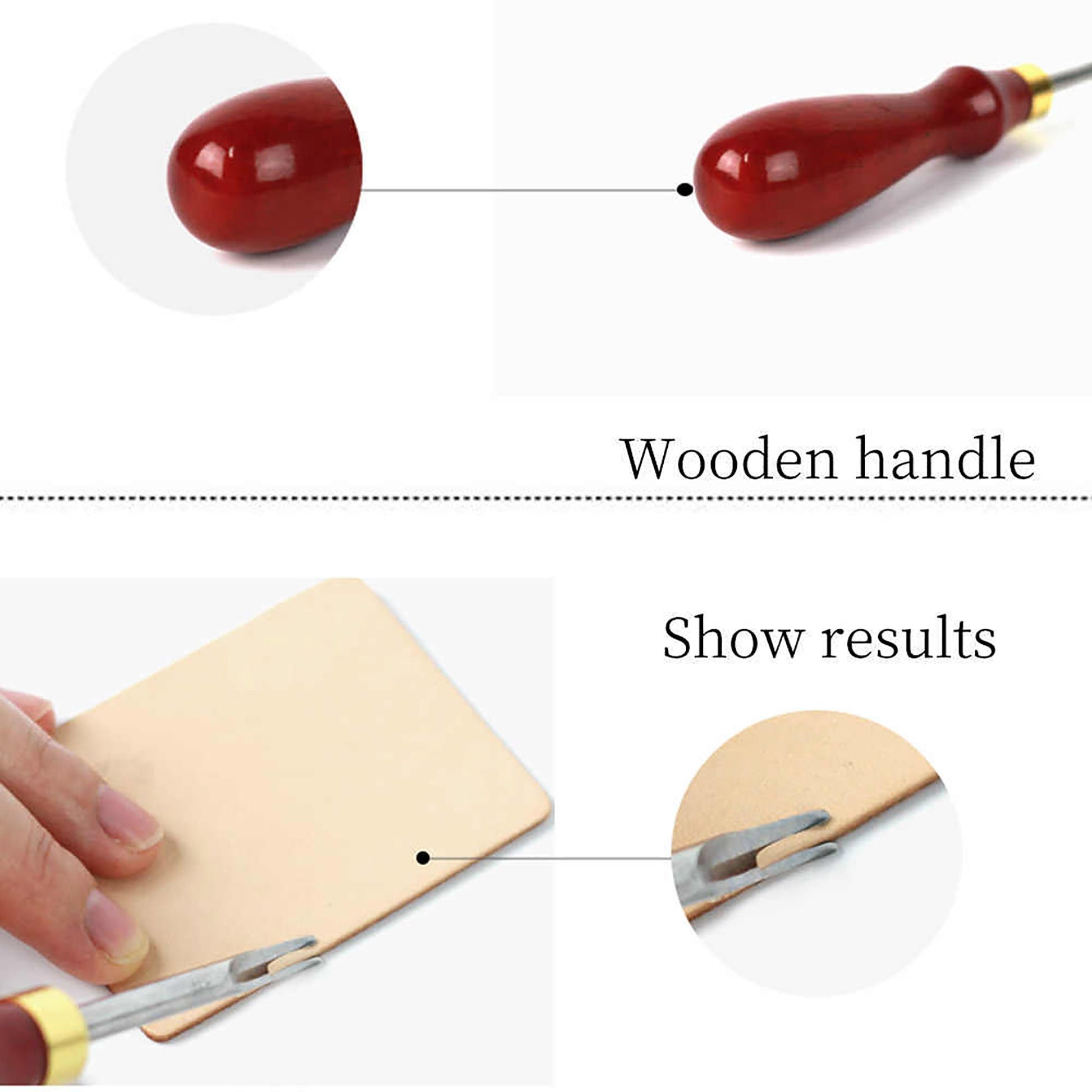 Leather Edge Cutter Skiving Tool Handle Leather trimmer Edge Skiving Beveler Craft DIY Leathercraft Tools Leather Edge Creaser