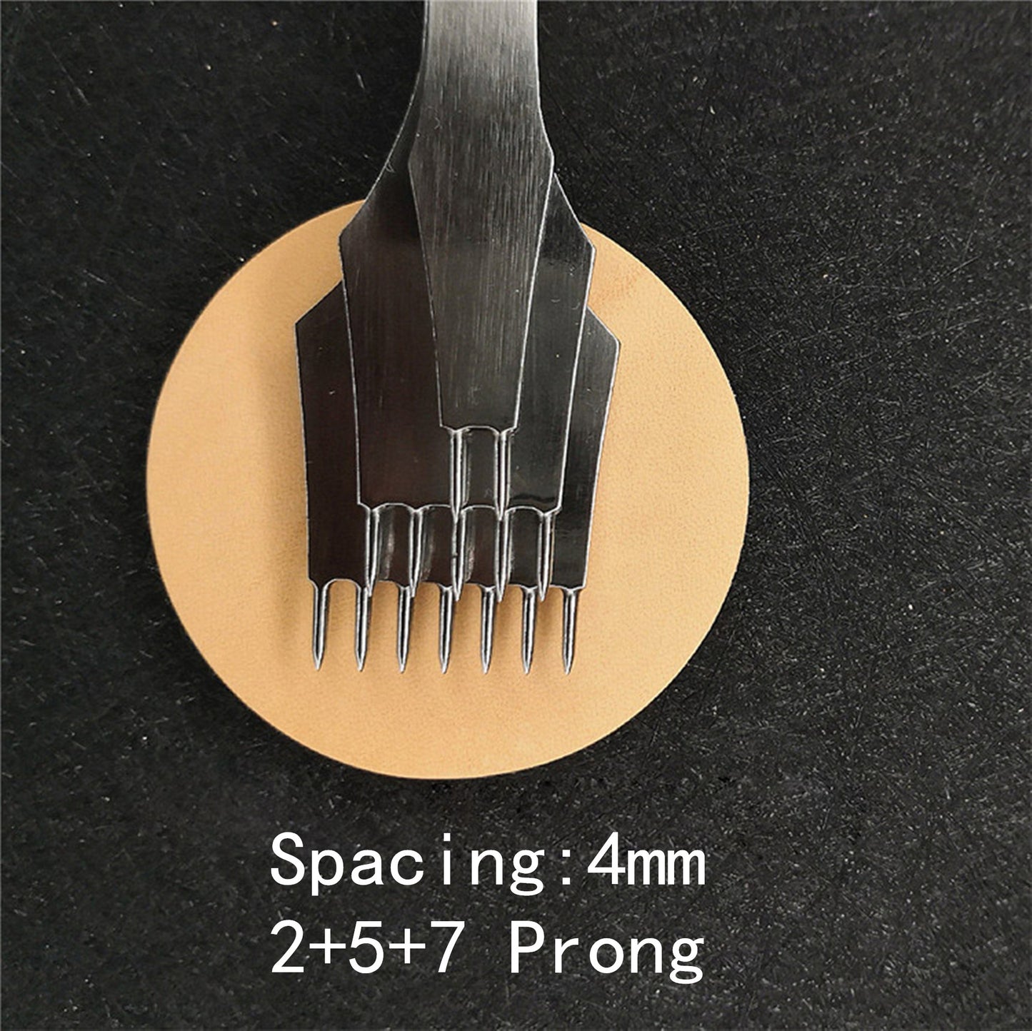 3pcs 4/5/6mm high strength steel Leather stitching Prong Tool Set Circular Cut Round Hole Punch Lacing Stitching Chisel for Leather Craft