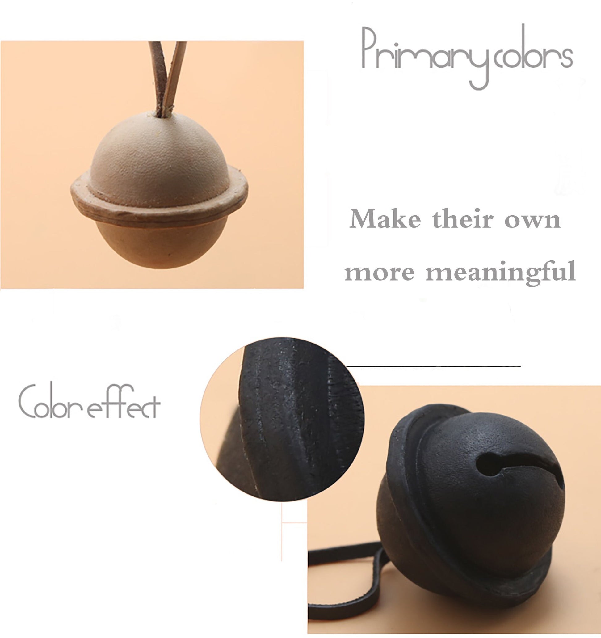 DIY Handmade Leather Art 15/20/25/30/35mm Leather Bell Styling Mold Leather Craft Ball Bell Making Model Shaped Mold