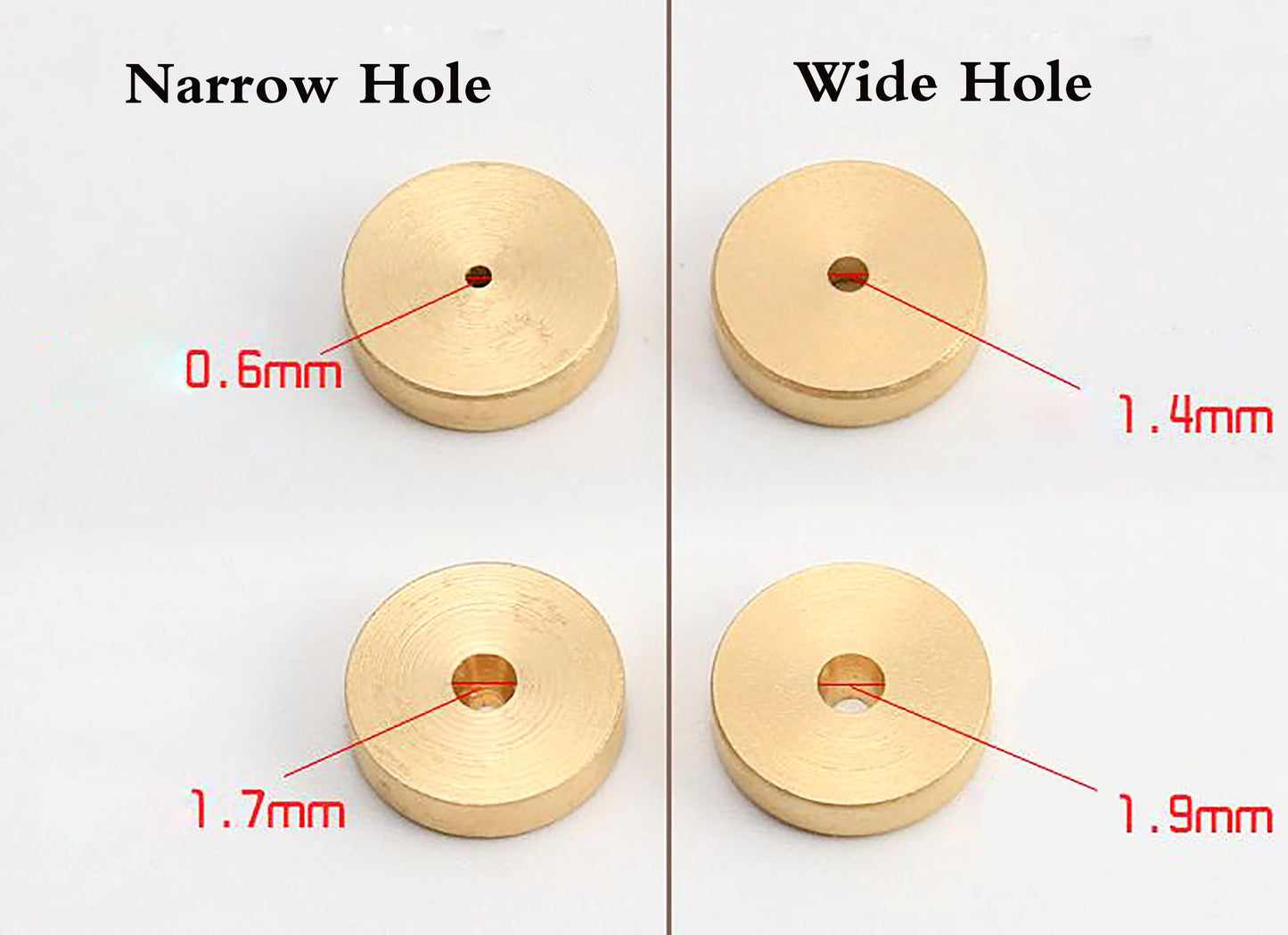 Round Line Marking Brass Set of 6 Leather Craft circle Tool and Craft Tool Wide or Narrow Hole Space Set