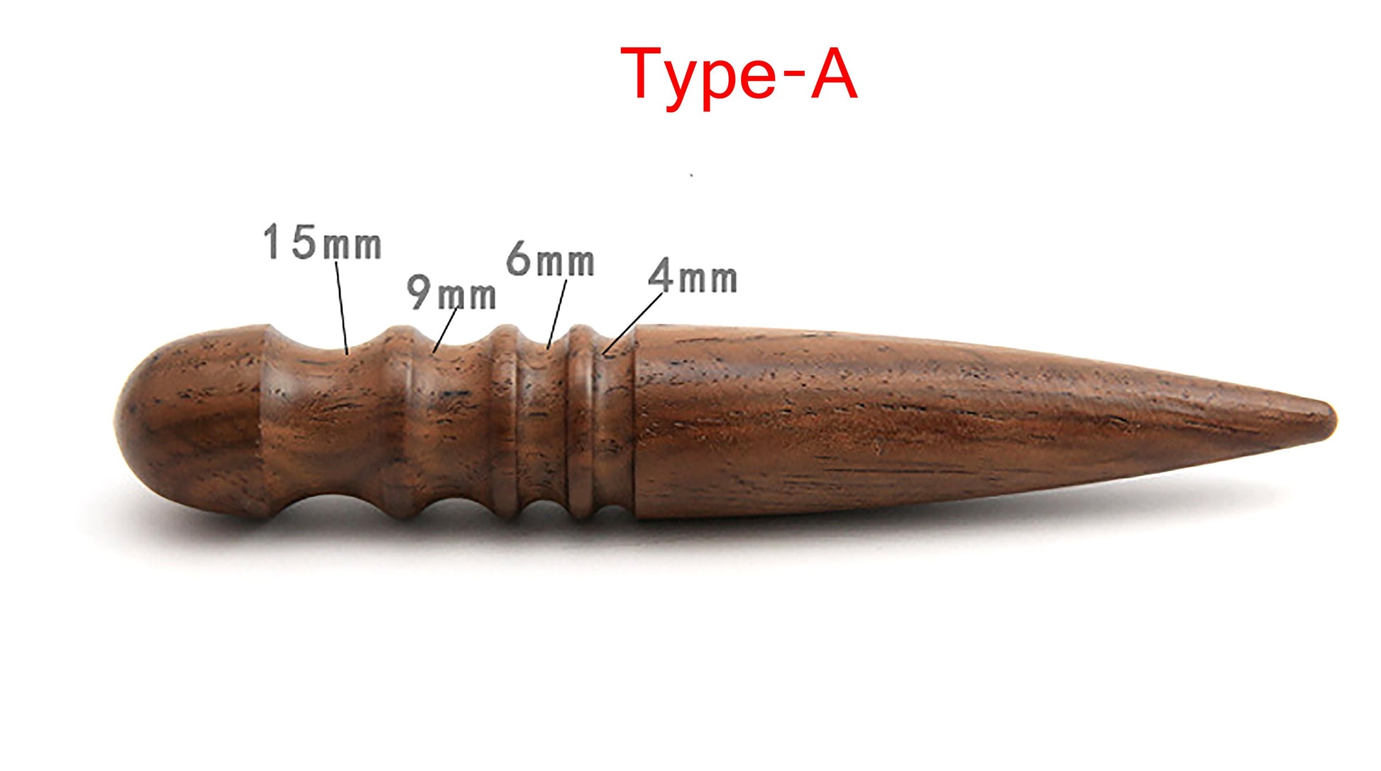 Leathercraft Tool Edges Slicker Round Wood Multi-Size Leather Edge Slicking Burnishing Supplies Leather Burnisher