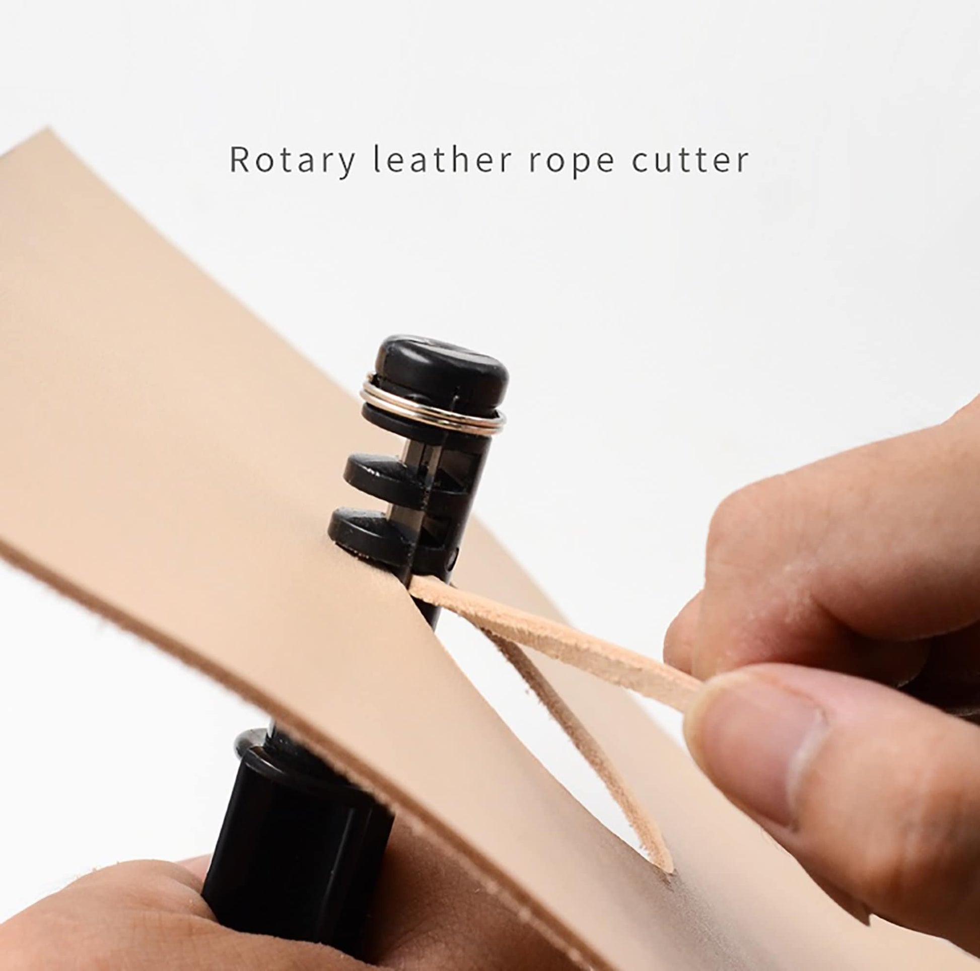 Leather Cord Knife Crafts Tools Rotary Cutting,DIY Leather Craft Lacing Lace Cord Maker Design Strip Cutter Tool with 3 Blades