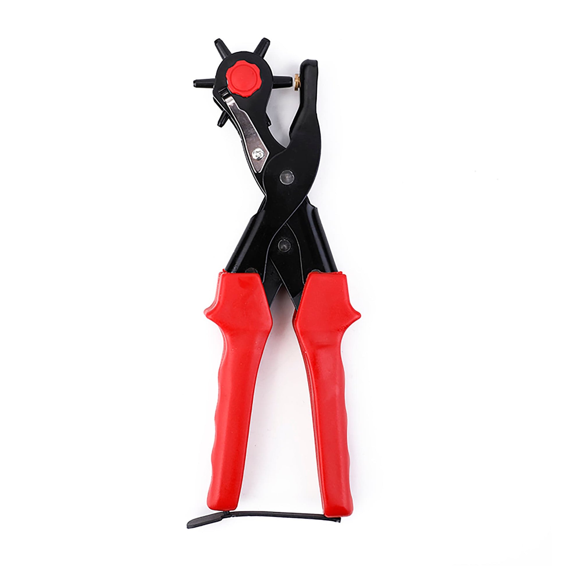 Leather belt puncher hand punching tool making tool eyelet work punch pliers Punched,with six punching tubes Ø 2/2.5/3/3.5/4/4.5mm