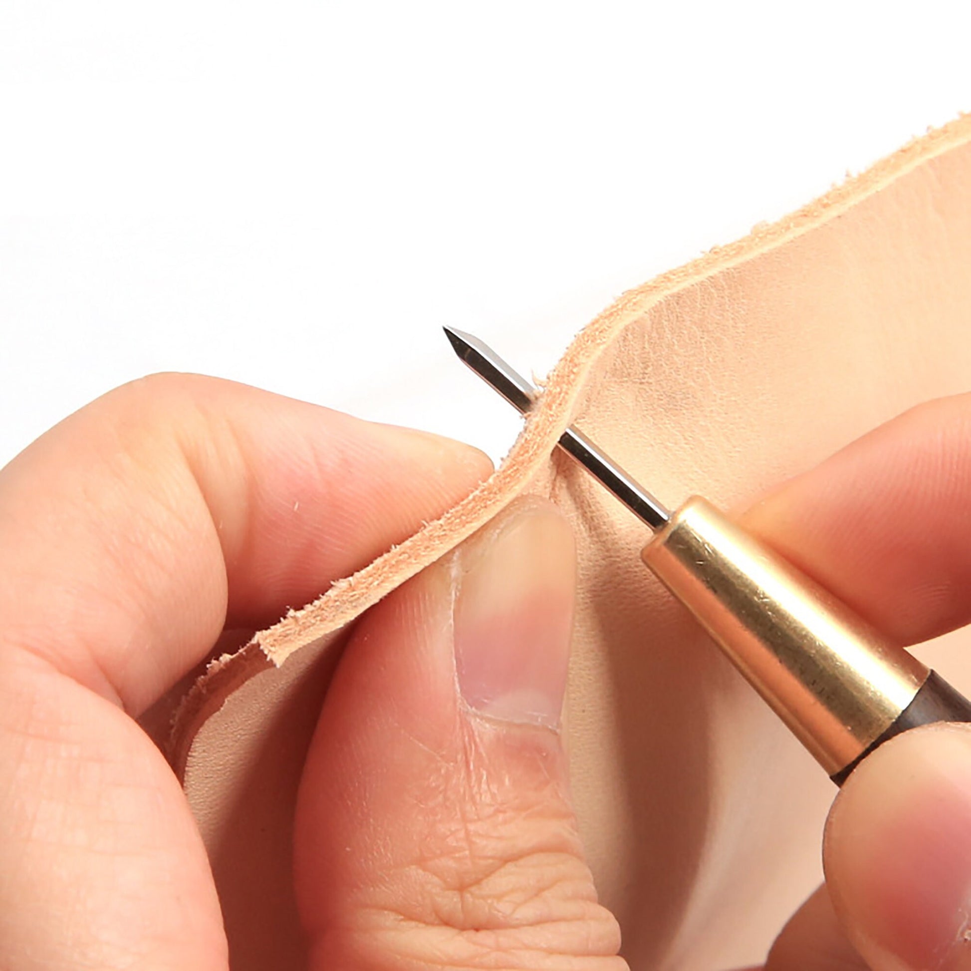 1.5/3/4/5/6mm Stitching Awl with Diamond Shape Blade cutter cutting leather cut with good wooden handle professional leather craft
