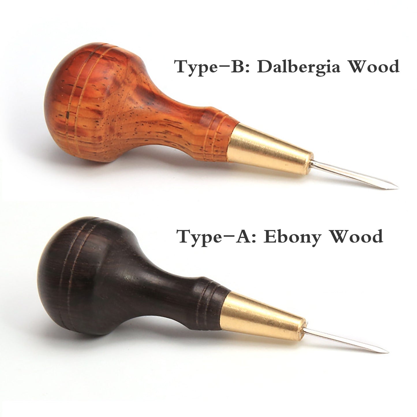 1.5/3/4/5/6mm Stitching Awl with Diamond Shape Blade cutter cutting leather cut with good wooden handle professional leather craft