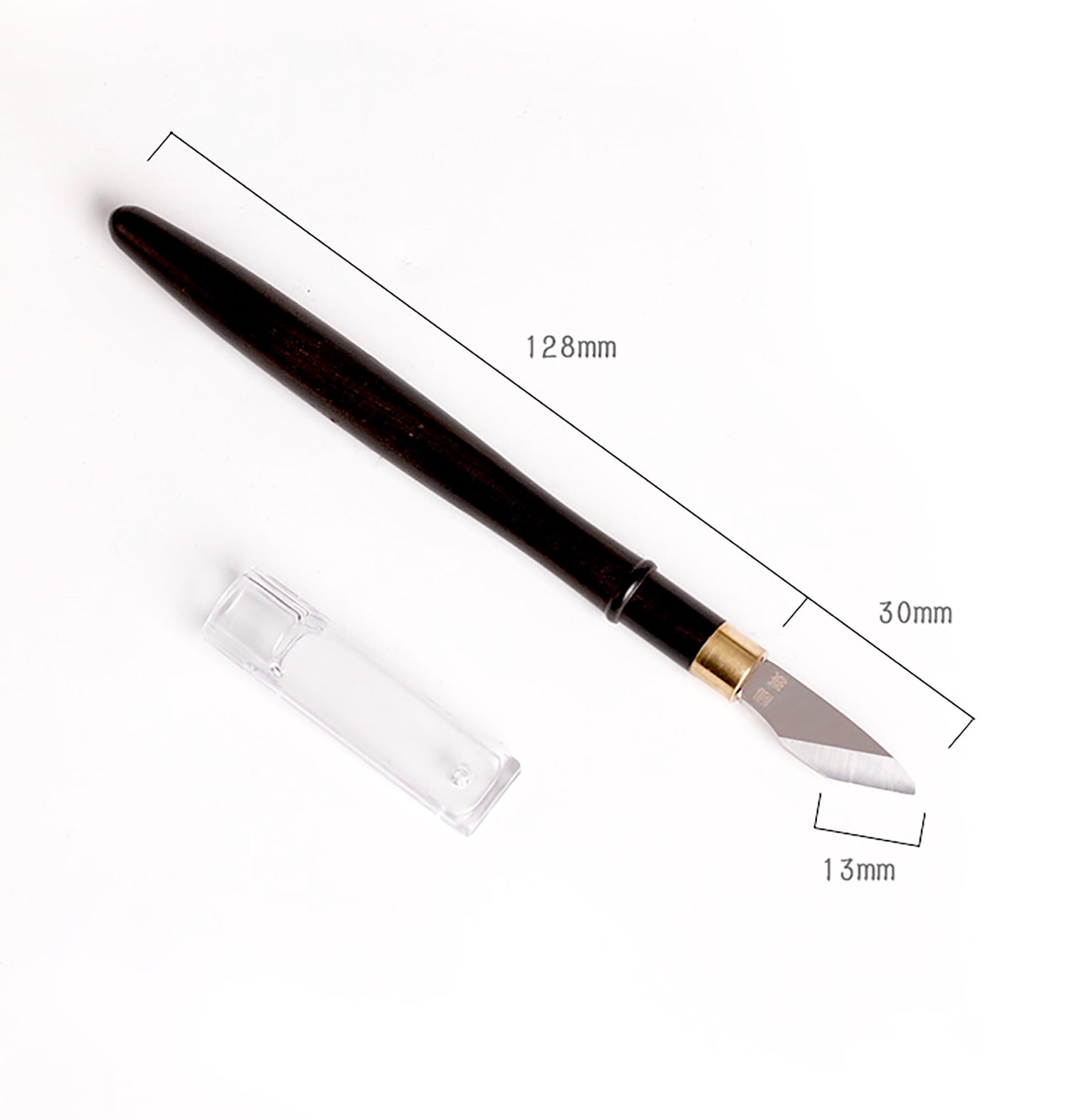 Leather Craft Scrap booking Sharp Knife,Ebony Wood Handle,Leather Paper Cloth Cutting Knife Leather Paper Craft Working Tools,Carving Knife