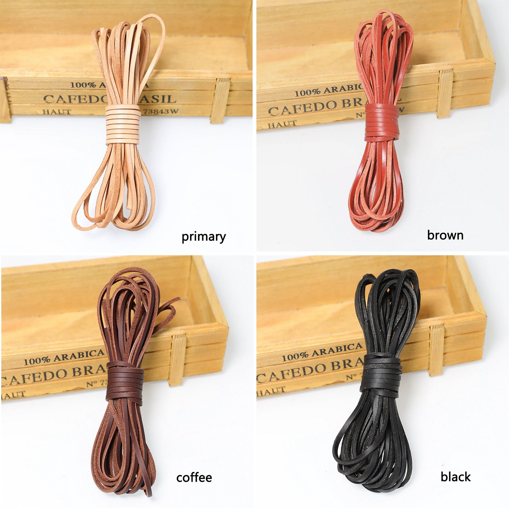 1mm Black/brown/primary color/coffee Cowhide Flat Rope,DIY Wallet Leather Material Cord,Leather rope handmade top layer cowhide woven belt