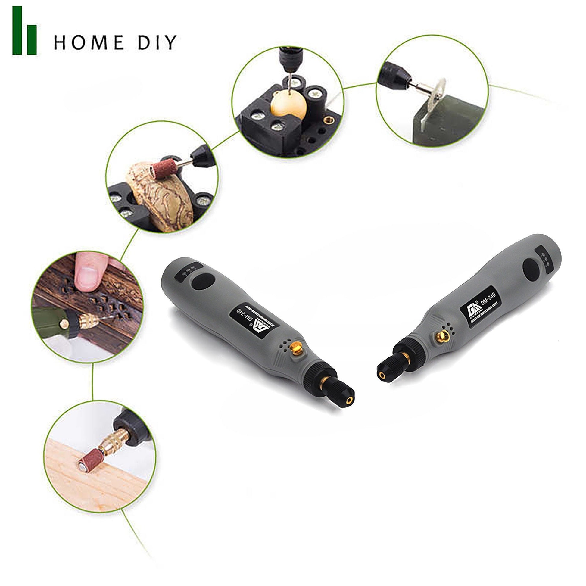 Mini Cordless Electric Drill Power Tools Grinder Grinding Accessories Set Wireless Engraving Cutting Pen Home DIY