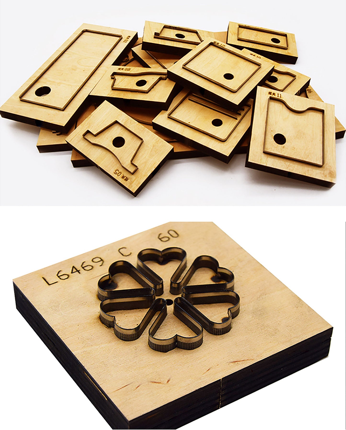 Custom Design leather Cutting Dies - Japanese blade Mould Wooden Molds Laser Carving Cutting Knife Hand Punch Tools Leather Paper