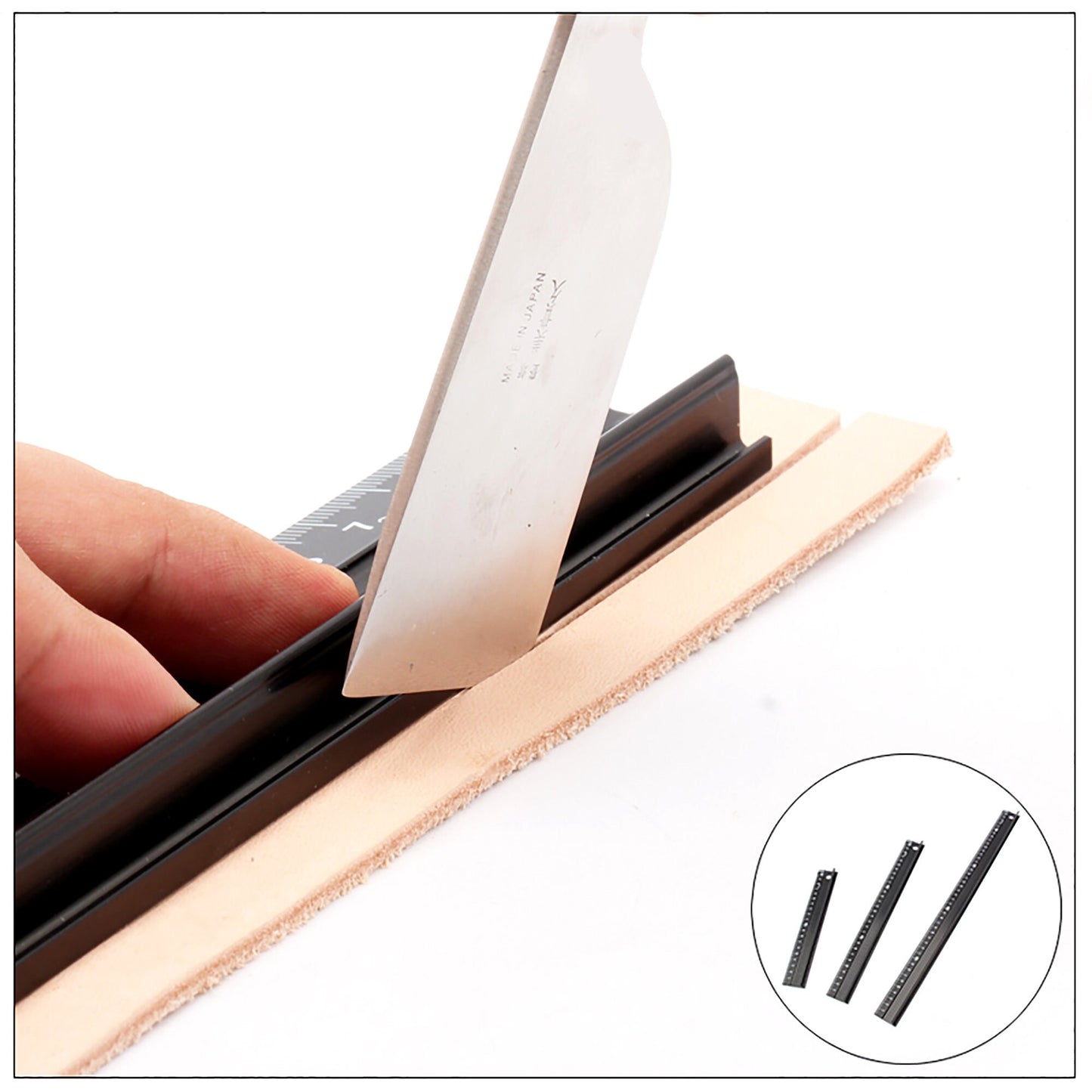 20/30/45mm - Aluminum Alloy Protective Ruler Anti-cut Hand Anti Slip Metal Straight Ruler Woodworking Tool Wood Cutting Straight Ruler