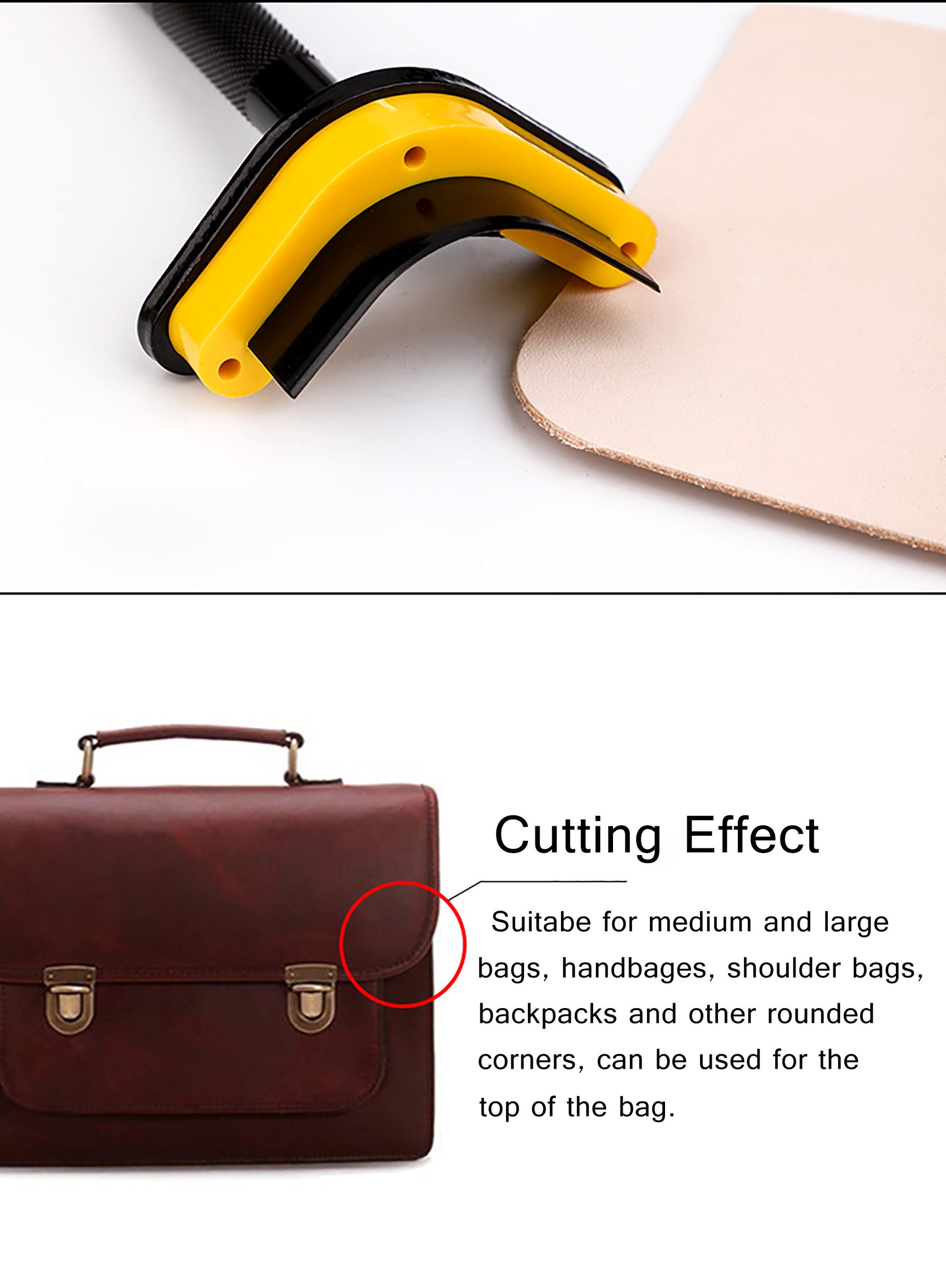 Leather Corner Punch Leather Cutting Knife Punching Tools Leather Craft Belt Strap Bag Wallet End C/V Shape Leather Round Cutter