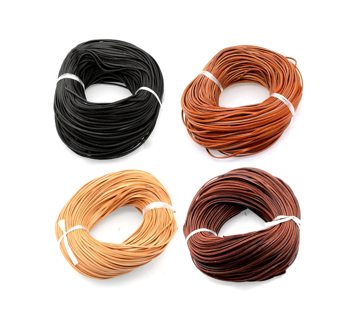 1mm Black/brown/primary color/coffee Cowhide Flat Rope,DIY Wallet Leather Material Cord,Leather rope handmade top layer cowhide woven belt