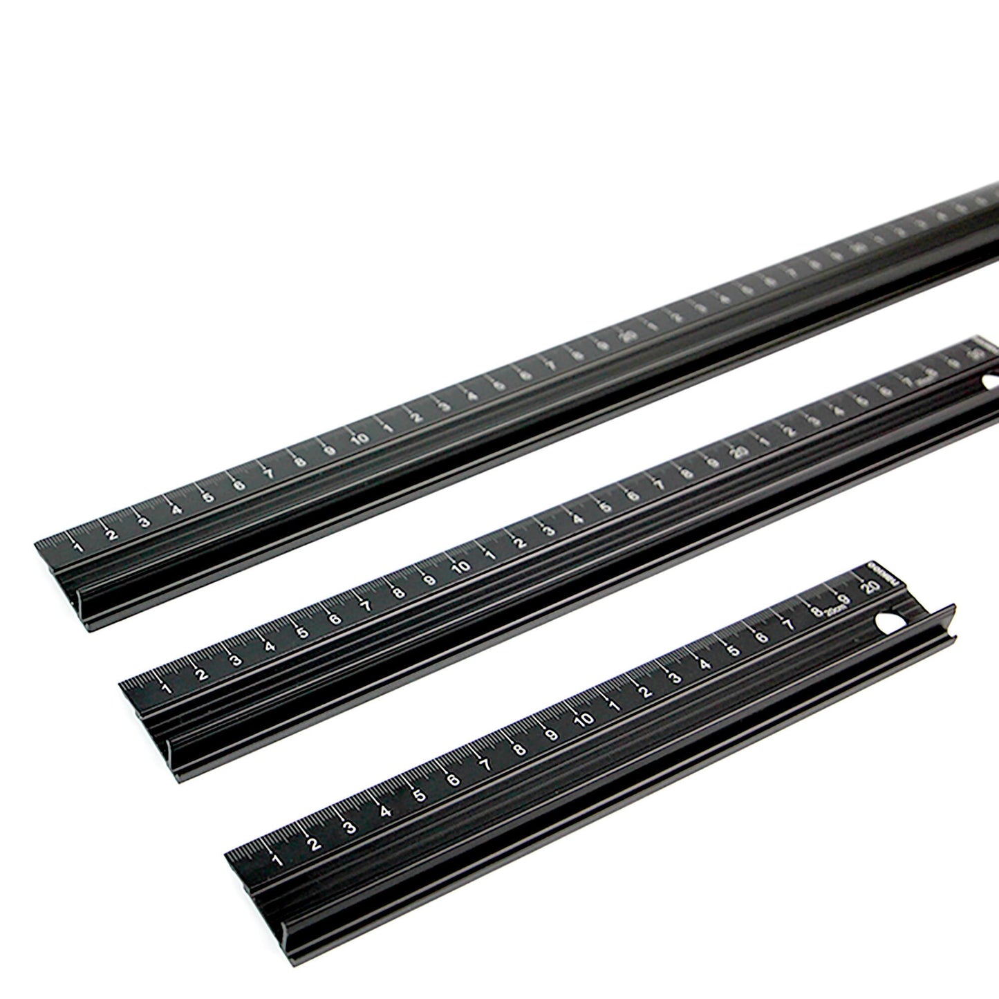 20/30/45mm - Aluminum Alloy Protective Ruler Anti-cut Hand Anti Slip Metal Straight Ruler Woodworking Tool Wood Cutting Straight Ruler