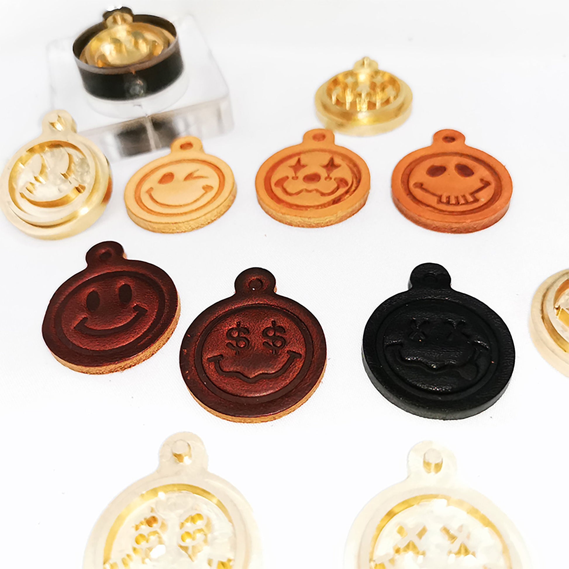 Smile Face pendant Leather Brass Acrylic Cutting Dies, Brass Die for Embossing,Embossing and Combination foil Embossing