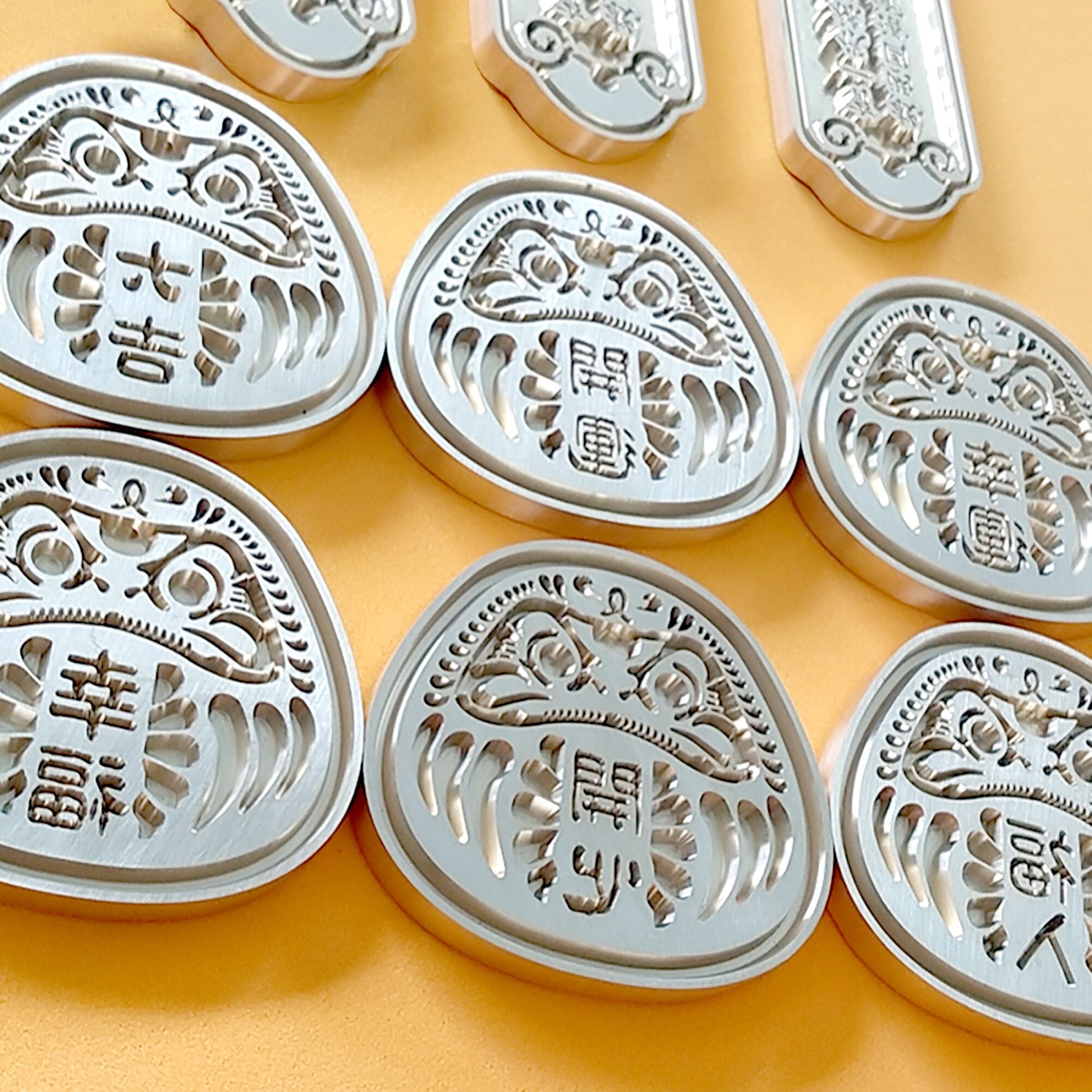 Japanese Daruma Brass Stamp,Leather Cutting mold,Engraving Brass,Acrylic Cutting Dies,Brass mold-Leather Cutting Dies DIY Leather Crafts