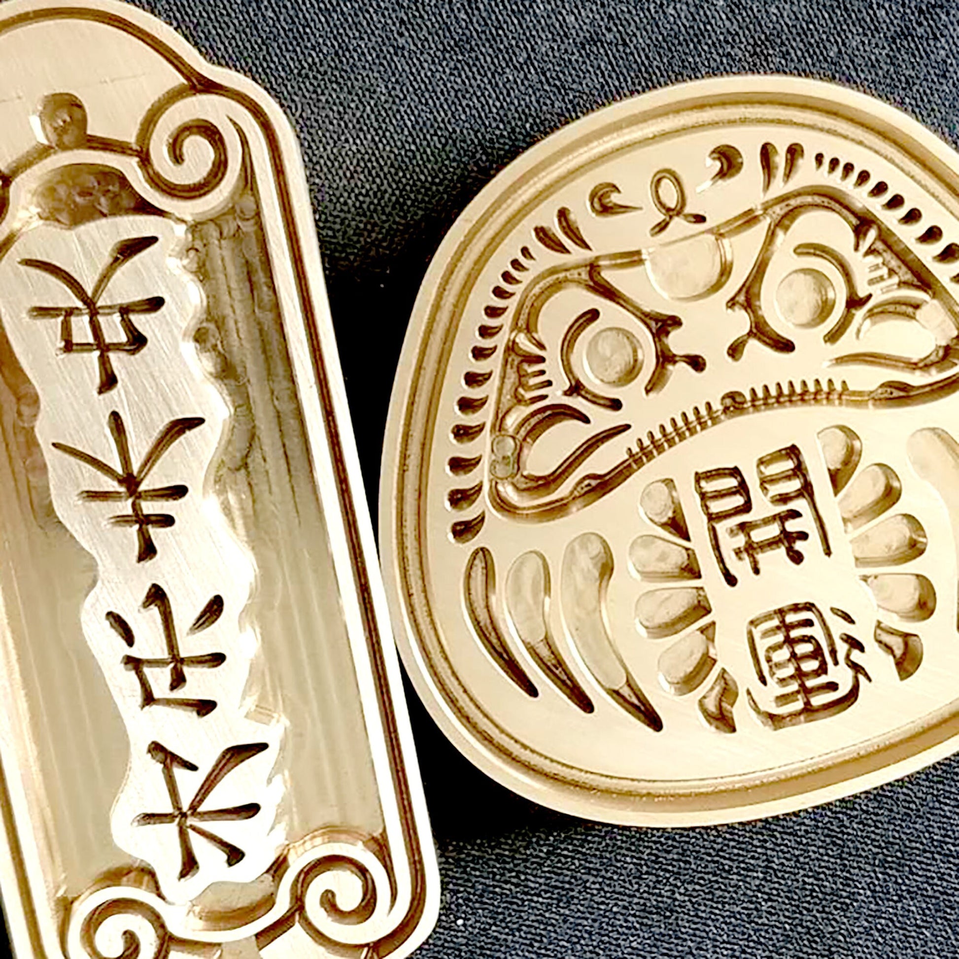 Japanese Daruma Brass Stamp,Leather Cutting mold,Engraving Brass,Acrylic Cutting Dies,Brass mold-Leather Cutting Dies DIY Leather Crafts