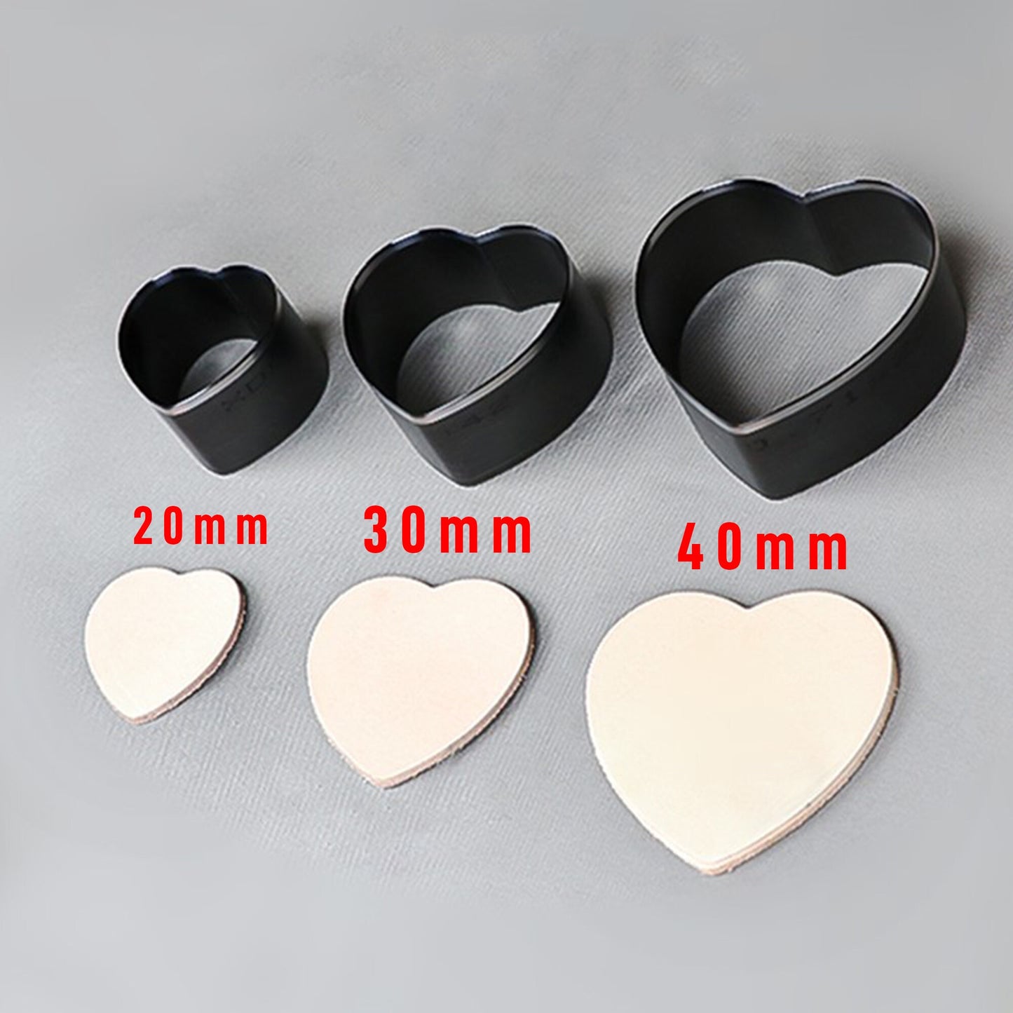 20/30/40mm DIY Key Chain Leather Heart Shaped Mold Handcraft Tools Molding /Leather Cutting Mold Leather Cutting Die Tool