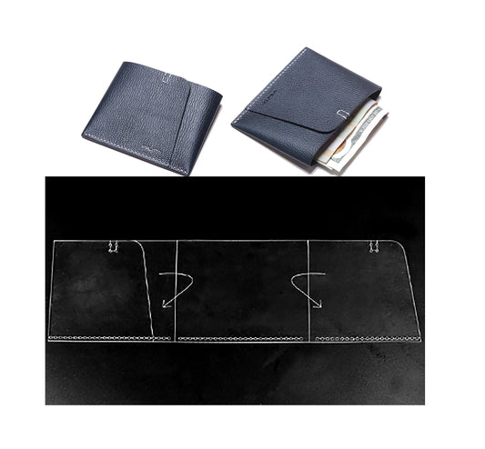 Simple short Wallet with Card Slots,Template Leather Craft Pattern,High quality Acrylic material,precision cut durable transparent tool