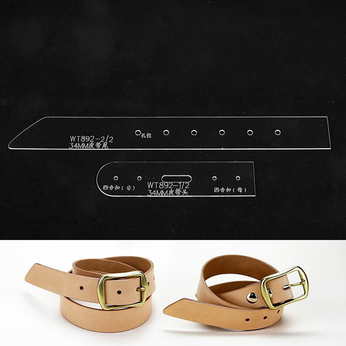 Men Women Belt Template Leather Craft Pattern,Leather Craf tool,High quality Acrylic material,precision cut durable transparent tool