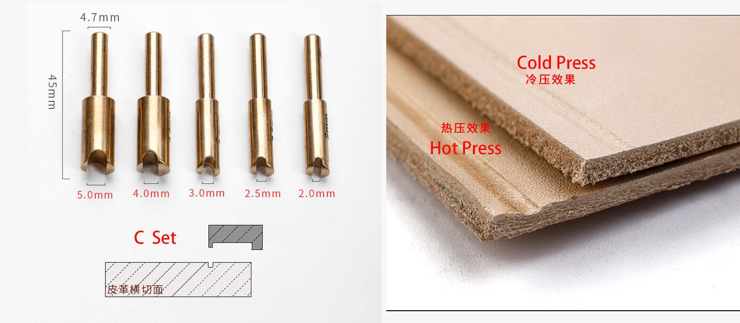 20 Groove Creaser Stitching, Creaser Edge Creaser Decorative Edge Creaser For Leathercraft Leather Edge Creaser Leather Craft Press Line