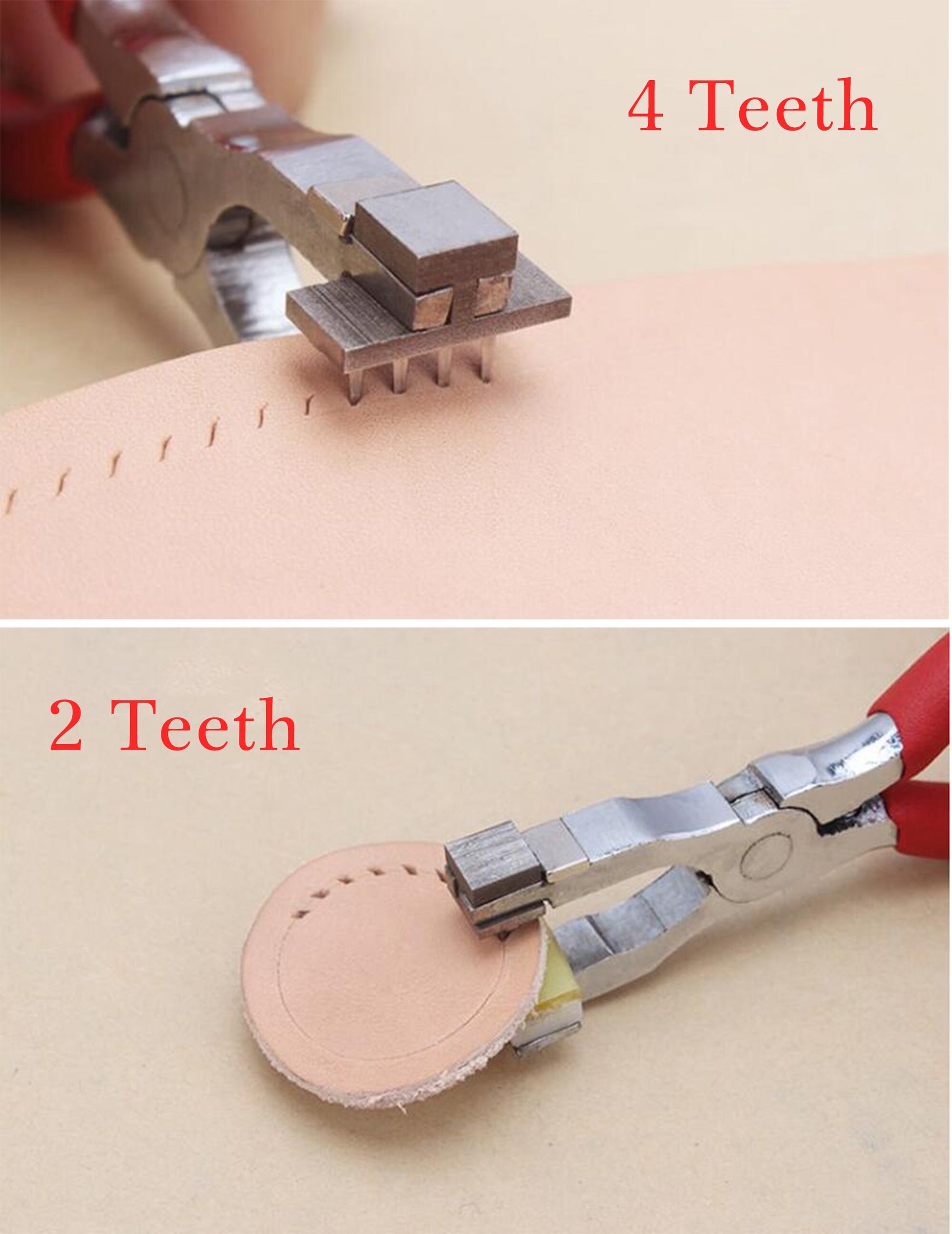 4MM Leather Craft Hole Stitching Punch Cut Diamond cut Silent Pliers Diagonal cut Handmade Leather Working Tools Leathercraft