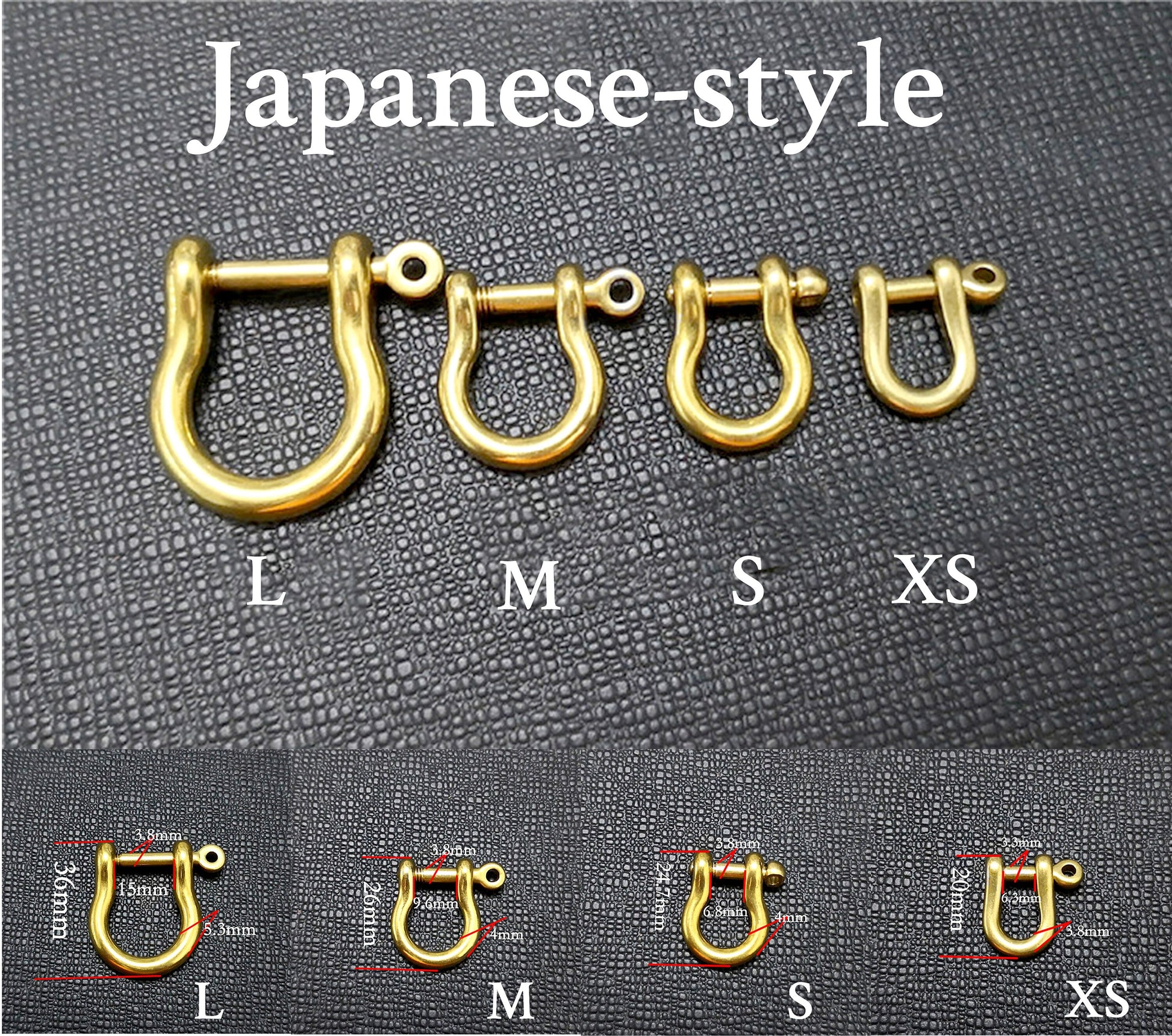 Refined brass horseshoe buckle individual hand - made decoration hanging hook key chain DIY Handmade Copper Connection accessory Button