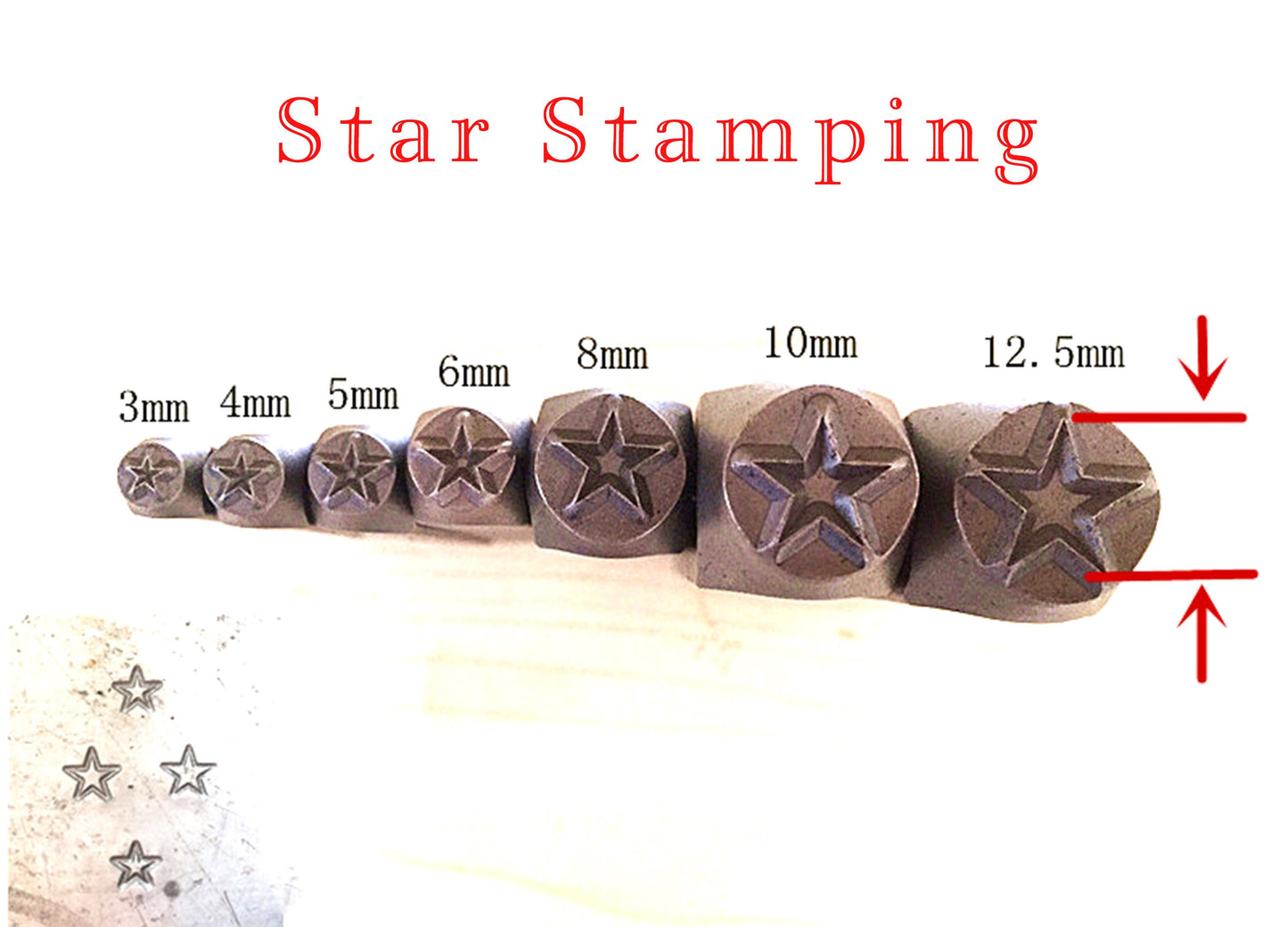 Star/Asterisk symbol/Dot Metal Stamp Set Jewelry Stamp,Personalized Logo Metal Design Stamp,Punch Press Tool for Imprinting on Metal Jewelry