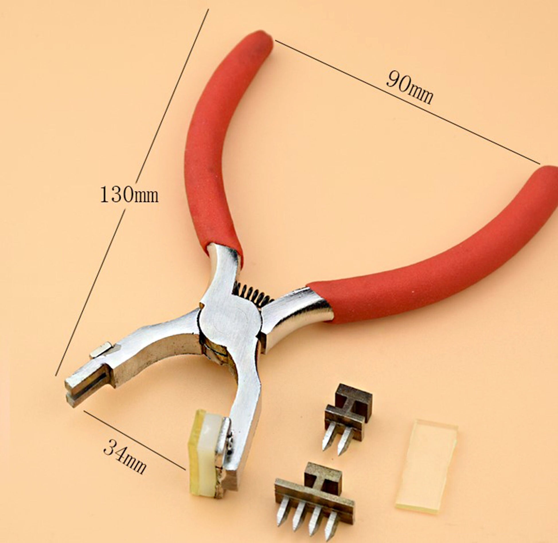 4MM Leather Craft Hole Stitching Punch Cut Diamond cut Silent Pliers Diagonal cut Handmade Leather Working Tools Leathercraft