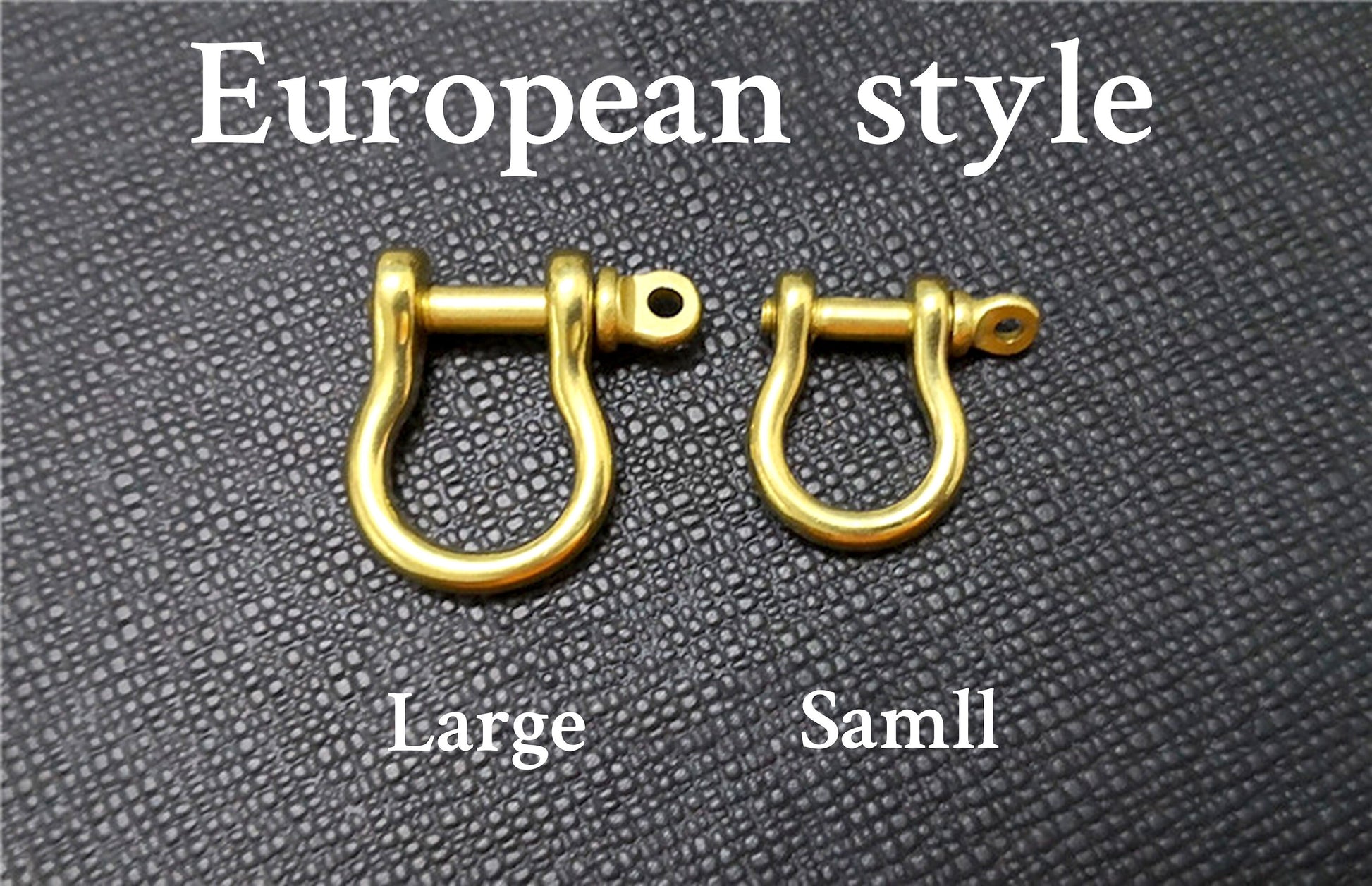 Refined brass horseshoe buckle individual hand - made decoration hanging hook key chain DIY Handmade Copper Connection accessory Button