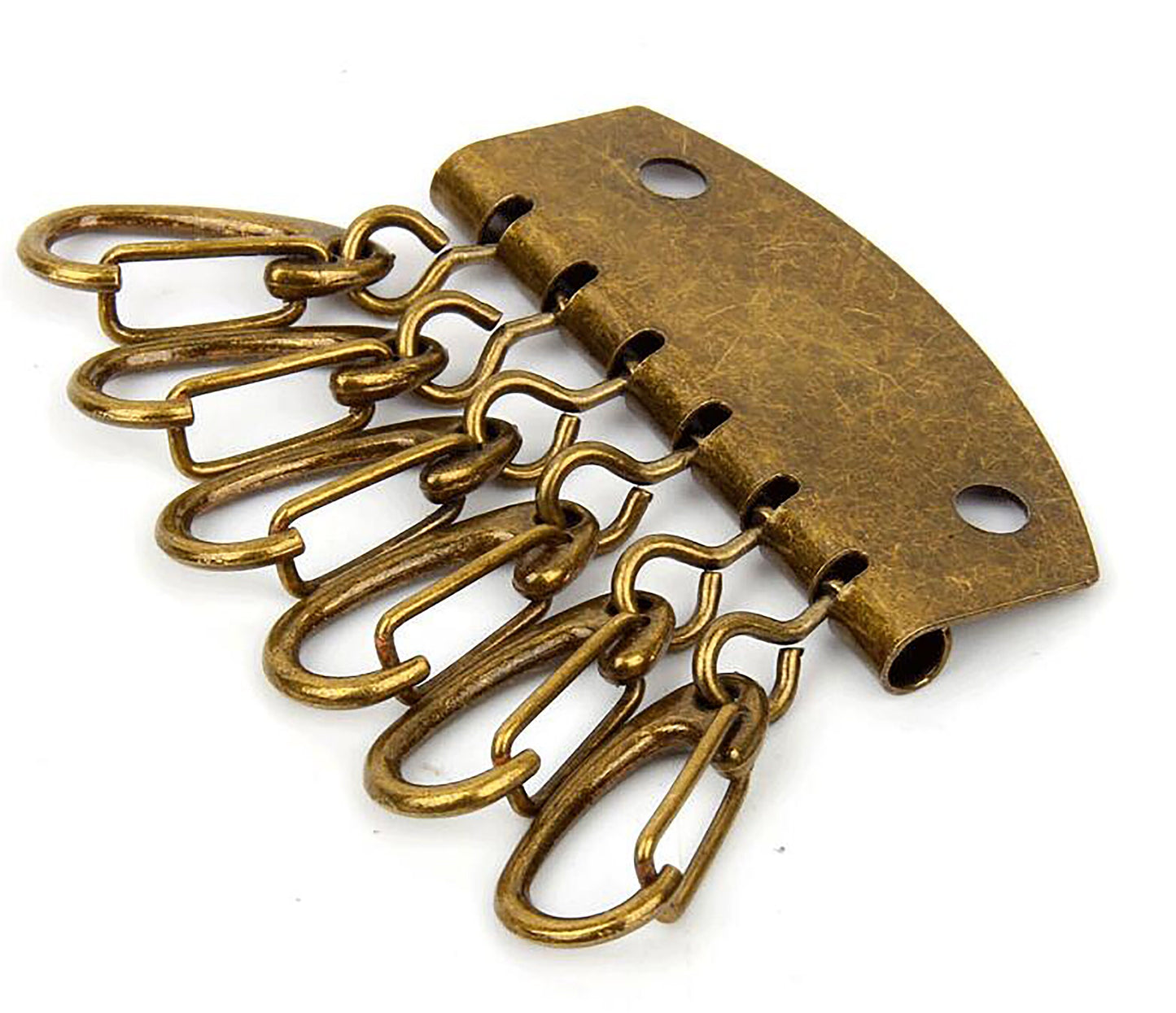 6 Hooks Leather Craft DIY Leather Keychain Pad Leather Keychain Hardware Spring Snap Keyring Purse Pouch Handbag Wallet Hardware Accessories