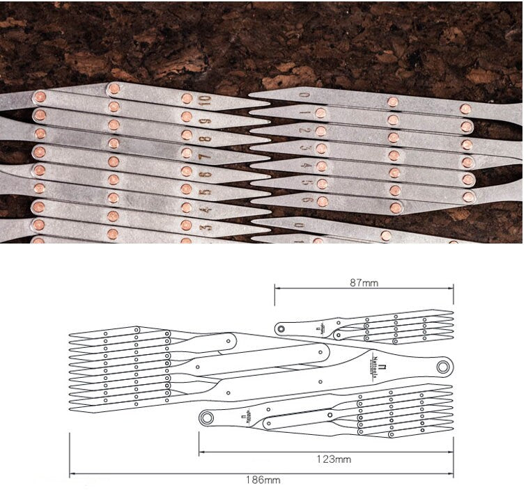 Leather Equal Space Divider Nattools Leathercraft Ruller Measure Equidistant Marking Point Positioning Template Craft Tool