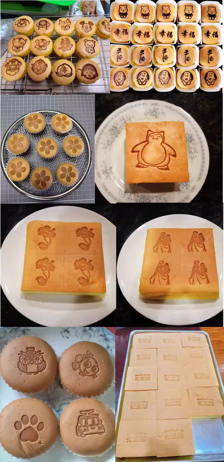 Personalize Your Culinary and Artistic Masterpieces Food Electric power iron - Branding iron for Cake burger bun Custom LOGO Wooden leather