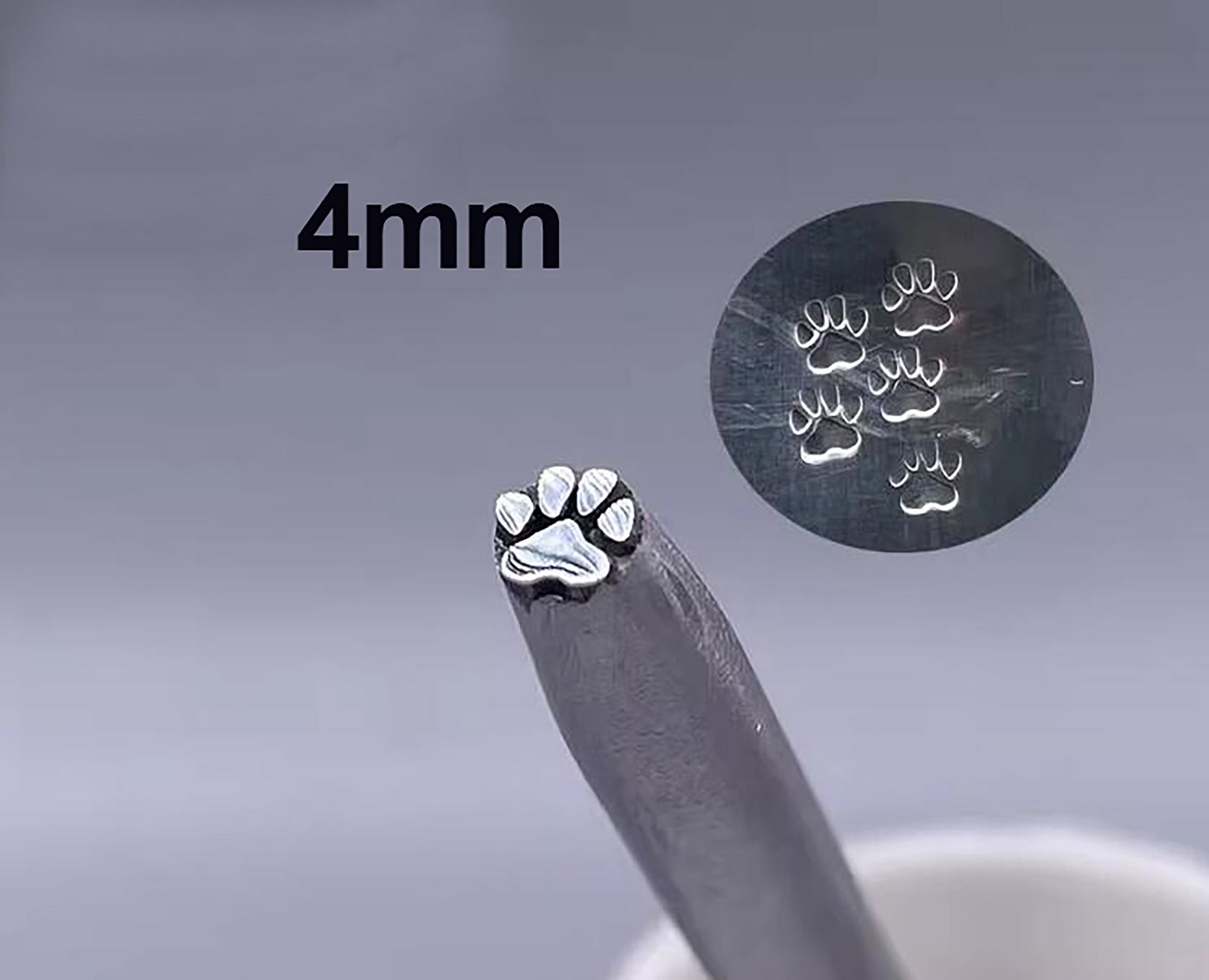 Steel Stamp Cat Paw: Artisan Craftsmanship for Jewelry Making - Personalize Your Silver and Gold Creations with Precision and Style