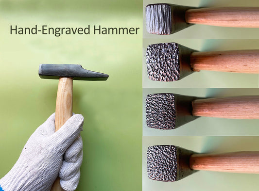 Artisan Texture Hammer for Metalworking - Handcrafted Metal Embossing Tool with Unique Patterns - Jewelry Making and Crafts Supplies DIY