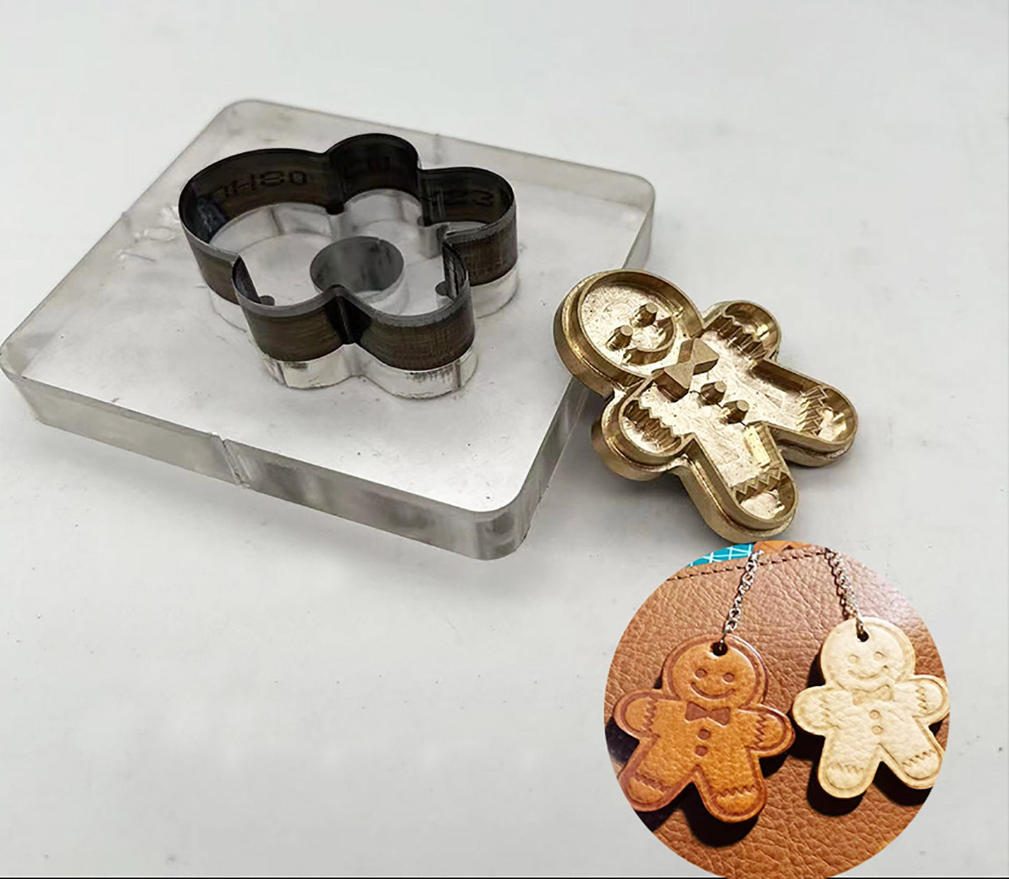 Custom Leather Brass Acrylic Cutting Dies for Precision Embossing and Debossing combination foil embossing key chain lucky tag